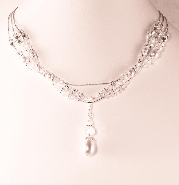 Bride, Featuring Swarovski Crystals and Pearl Necklace 