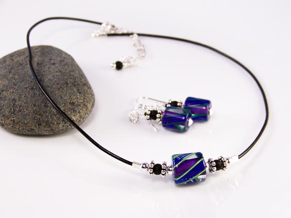 swirls - david christensen glass, greek leather